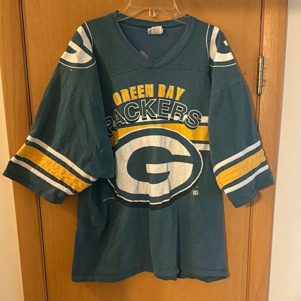 Team Rated Green Bay Packers Football Vintage Tee Shirt 90’s Size Large